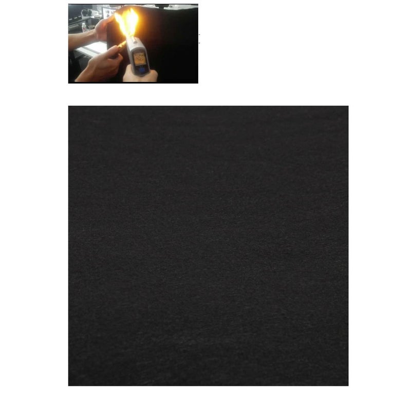Hansway High Temp 12"X12"X1/4'' 6MM thickness Felt Carbon Fiber Welding Blankets Black (12 x 12 inches) - Image 1